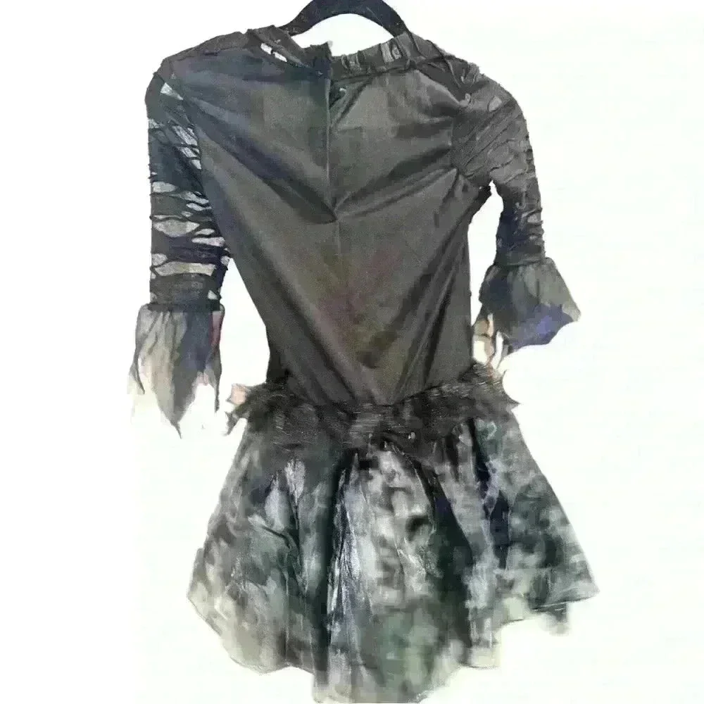 Zombie Ballerina costume with skull crown. Girls M (8-10). Like new
